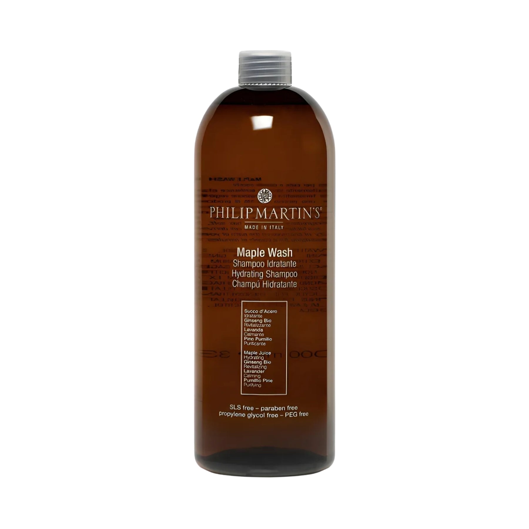 PHILIP MARTIN’S Maple Aqua Wash Shampoo TAMAÑO PROFESIONAL: Limpieza hidratante ligera para salón.