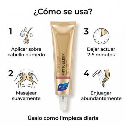 PHYTO PARIS Phytoelixir Crema Lavante Nutritiva para Cabello Muy Seco e Hidratación Profunda