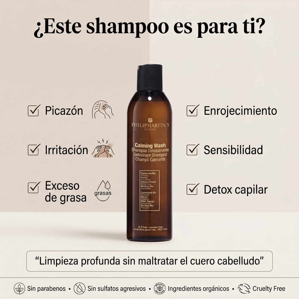 Philip Martin’s Calming Wash Shampoo Calmante Detox para Cuero Cabelludo Sensible 250 ml