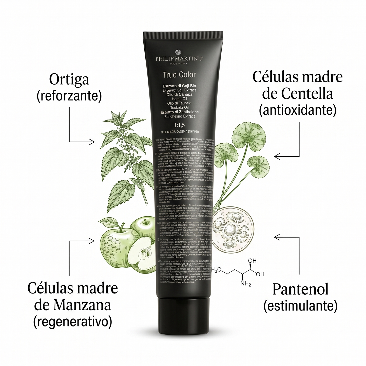 PHILIP MARTIN’S True Color Tinte Profesional Permanente 100% Cobertura Canas