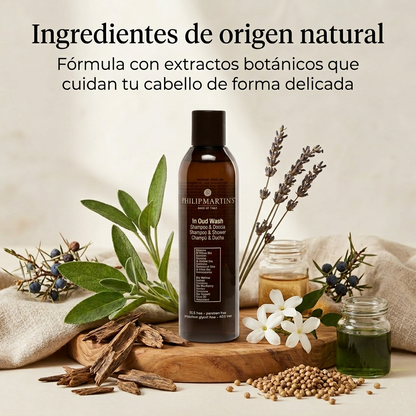 PHILIP MARTIN’S In Oud Wash Shampoo Purificador 250ml | Limpieza sensorial y brillo