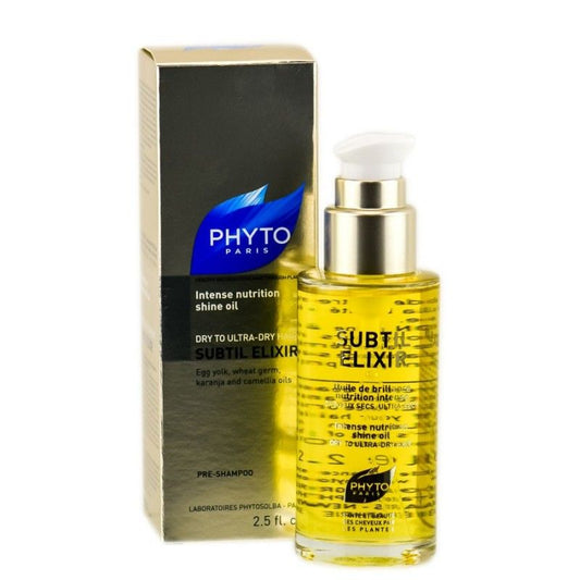 PHYTO PARIS Subtil Elixir: Aceite pre-lavado de nutrición intensa que suaviza y aporta brillo sedoso a medios y puntas.