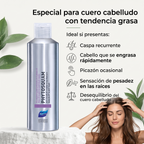 PHYTO PARIS Phytosquame Shampoo Anticaspa para Cabello Graso y Cuero Cabelludo Graso, Purificante y Equilibrante