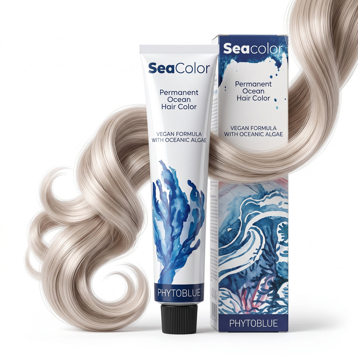 PHYTOBLUE Sea Color Tinte Permanente Profesional Para Cabello Vegano Sin PPD