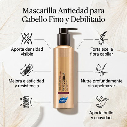 PHYTO PARIS Phytodensia Mascarilla Densificante para Cabello Fino | Aporta Volumen, Densidad y Vitalidad