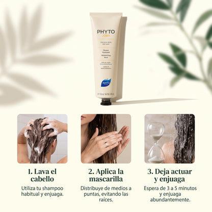 PHYTO PARIS Phytojoba Mask Mascarilla Hidratante para Cabello Seco con Aceite de Jojoba y Brillo Intenso
