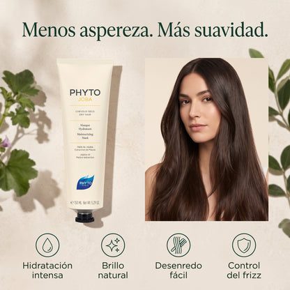 PHYTO PARIS Phytojoba Mask Mascarilla Hidratante para Cabello Seco con Aceite de Jojoba y Brillo Intenso