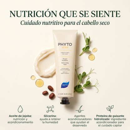 PHYTO PARIS Phytojoba Mask Mascarilla Hidratante para Cabello Seco con Aceite de Jojoba y Brillo Intenso
