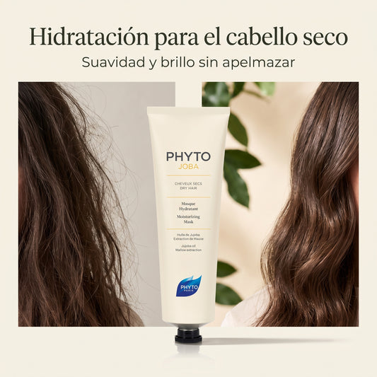 PHYTO PARIS Phytojoba Mask Mascarilla Hidratante para Cabello Seco con Aceite de Jojoba y Brillo Intenso