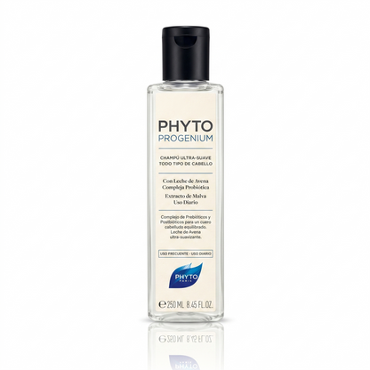 PHYTO PARIS Phytoprogenium Shampoo Hidratante Profesional para Cabello Seco y Sensible | Shampoo Suave de Uso Diario con Base Botánica, Limpieza Equilibrante, Brillo Intenso, Suavidad Extrema y Control de Frizz