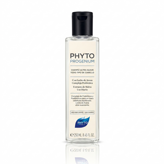 PHYTO PARIS Phytoprogenium Shampoo Hidratante Profesional para Cabello Seco y Sensible | Shampoo Suave de Uso Diario con Base Botánica, Limpieza Equilibrante, Brillo Intenso, Suavidad Extrema y Control de Frizz