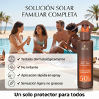 ARUAL Protector Solar SPF 50+ Spray Dermatológico Resistente al Agua Protección UVA UVB Para Piel Sensible Acabado Invisible 200 Ml