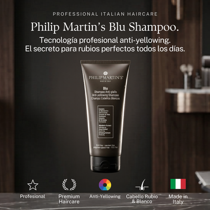 PHILIP MARTIN’S Blu Shampoo Matizador Anti Amarillo para Rubios y Canas 200 ml