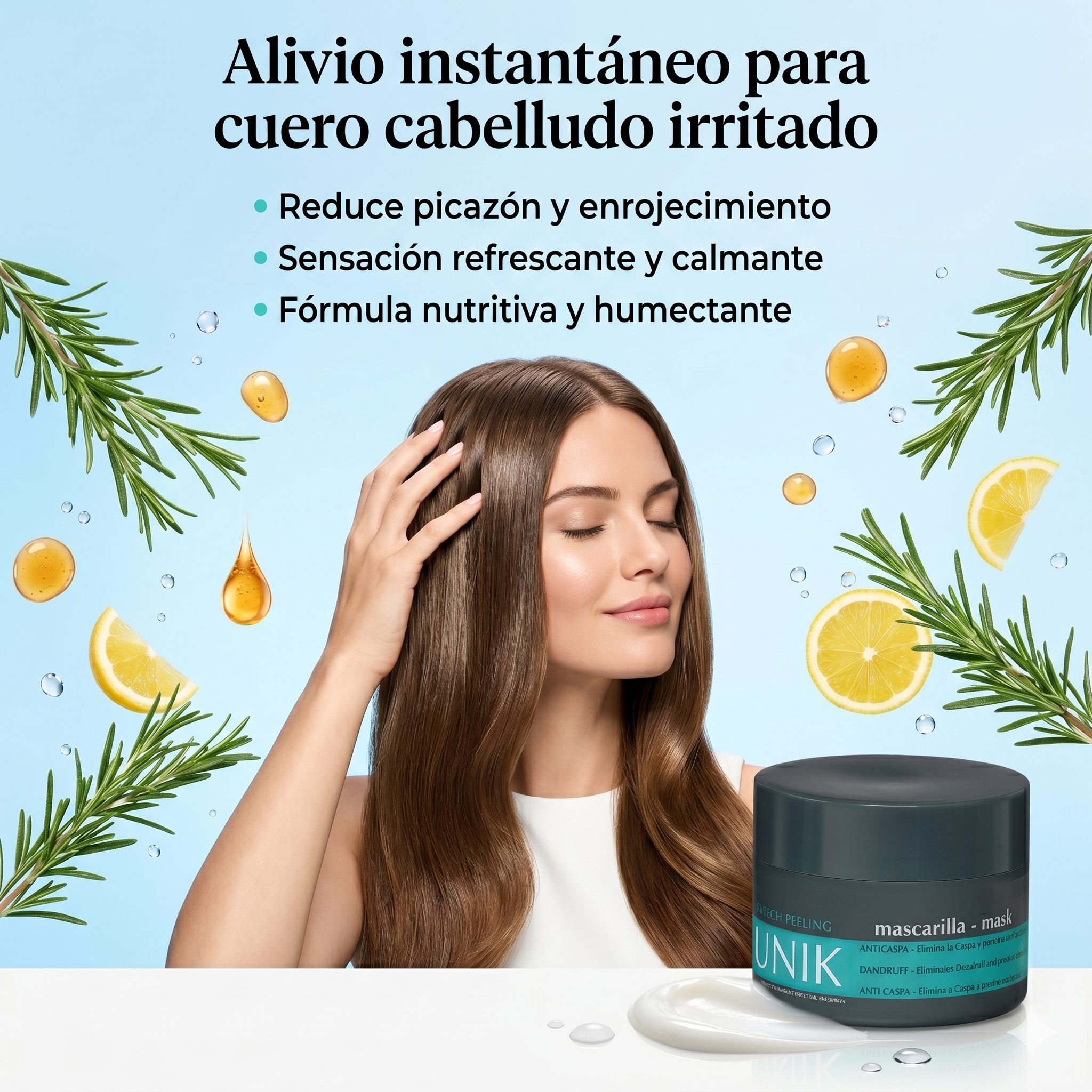 ARUAL UNIK Hi-Tech Mascarilla Peeling Anticaspa Detox Capilar