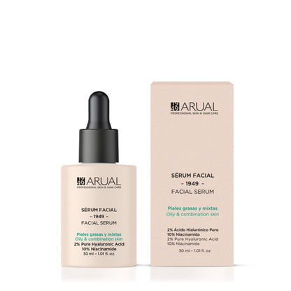 ARUAL Sérum Facial Piel Grasa y Mixta: Textura fluida que afina poros y regula el exceso de brillo.