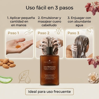 PHILIP MARTIN'S Color Maintenance Shampoo | Shampoo para Cabello Teñido, Shampoo Profesional Protector del Color, Hidratante para Cabello Tratado Químicamente