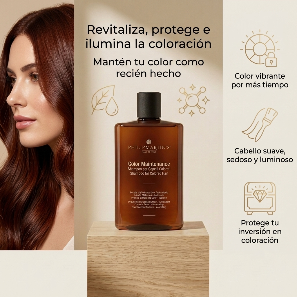 PHILIP MARTIN'S Color Maintenance Shampoo | Shampoo para Cabello Teñido, Shampoo Profesional Protector del Color, Hidratante para Cabello Tratado Químicamente