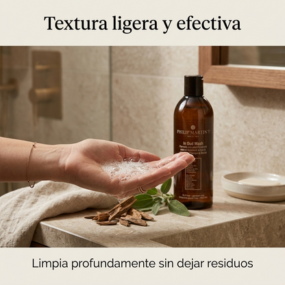 PHILIP MARTIN’S In Oud Wash Shampoo Purificador 250ml | Limpieza sensorial y brillo