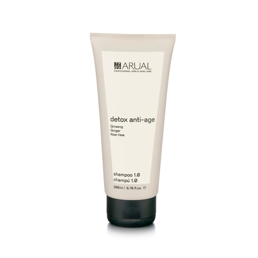 ARUAL Detox Shampoo: Limpieza profunda que elimina residuos y exceso de grasa.