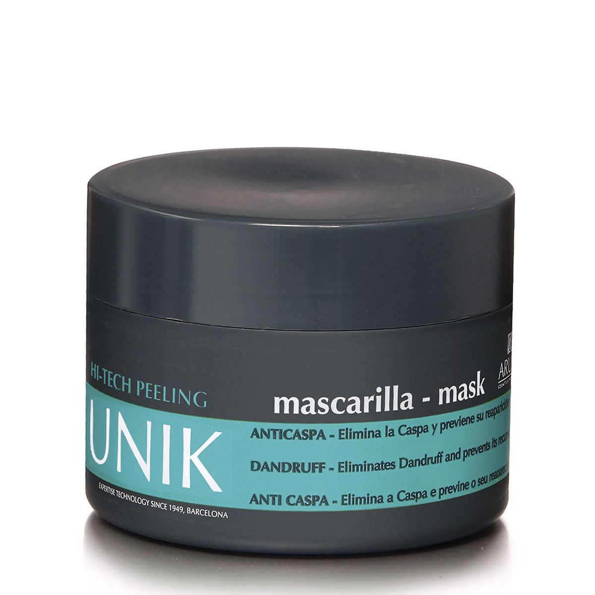 ARUAL UNIK Hi-Tech Mascarilla Peeling: Renovación y limpieza profunda para cuero cabelludo y fibra.